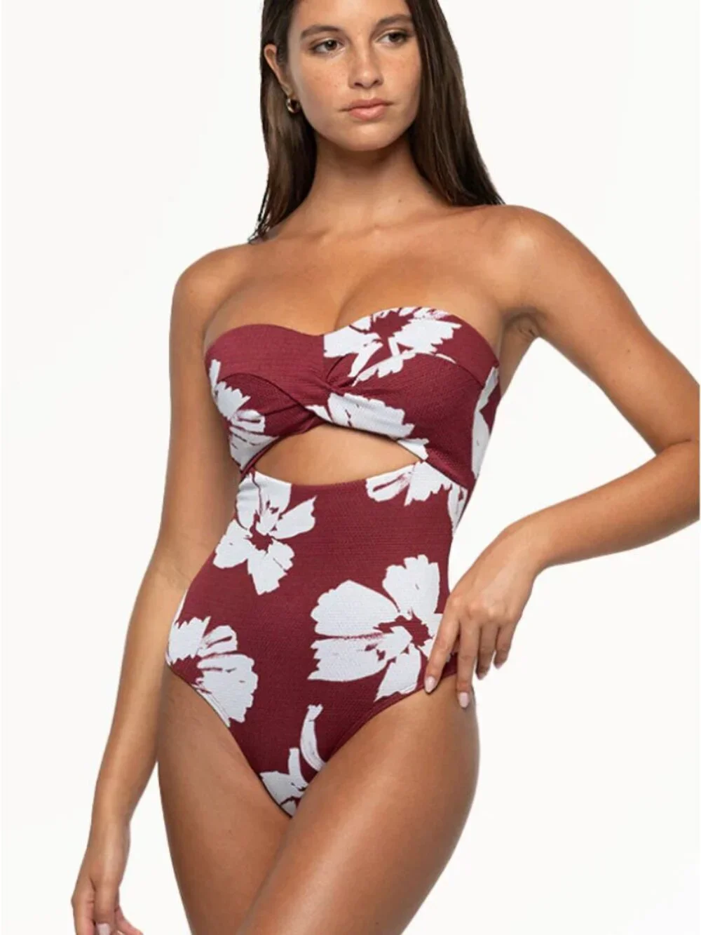 NEW Nip Tuck Whispering Allure Luka One Piece Swimsuit, Berry, 12